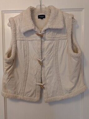 SONOMA Cream Sherpa-Trim Toggle Vest